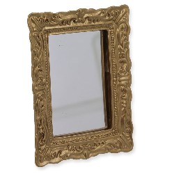 Cadre résine doré avec miroir