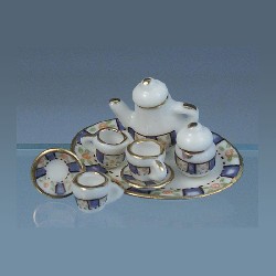 Service porcelaine coloré (8 pièces)