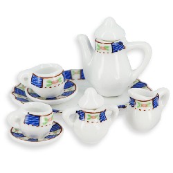 Service porcelaine coloré (8 pièces) miniature 1/12