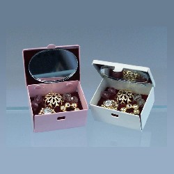 Boîte à bijoux en métal rose ou blanche