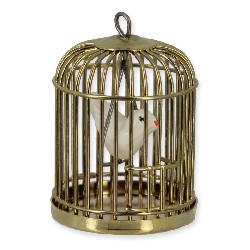 Cage à oiseau ronde en laiton