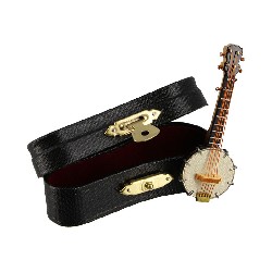 Banjo avec coffret noir miniature 1/12