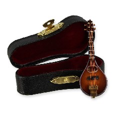 Mandoline avec coffret noir miniature 1/12
