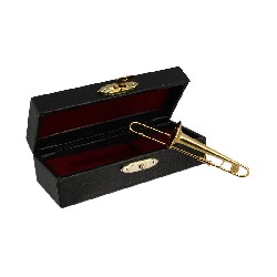 Trombone avec coffret noir miniature 1/12