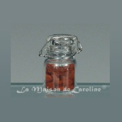 Bocal en verre: conserve tomate rouge, Miniatures