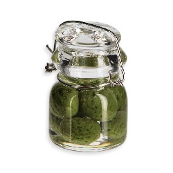 Bocal en verre: conserve haricot vert miniature 1/12