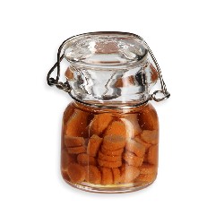 Bocal en verre : conserve carottes miniature 1/12
