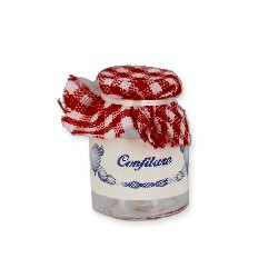 Bocal à confiture en verre vichy rouge, Miniatures