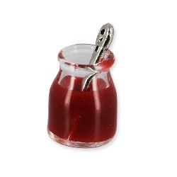 Pot de confiture de framboises