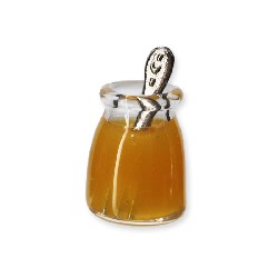 Pot de miel avec cuillere