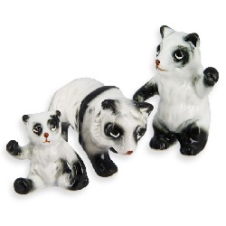 Famille Panda 3 pcs miniature 1/12