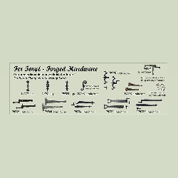 Paire de ferrures pr volets en fer forge pour maisons de poupées 1/12
