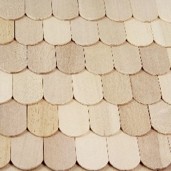 Tuiles arrondies (1000 pcs - 0.6m) pour maisons de poupées 1/12