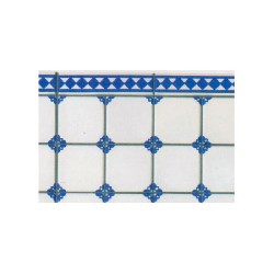 Imitation faience murale bleu-autocoll.