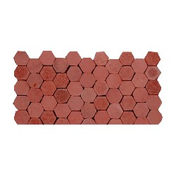 Tomette hexag.terre-cuite 13x13mm, 110pc
