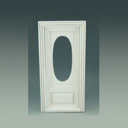 Porte fenêtre ovale blanche