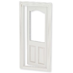 Porte magasin fenêtre blanc pour maisons de poupées 1/12