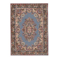 Tapis tissé Persan blau/rosé