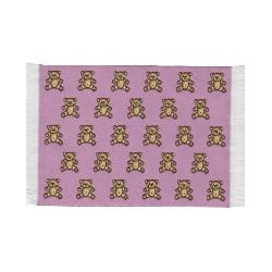 Tapis rose enfant avec oursons