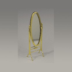 Miroir oval pivotant laiton dore