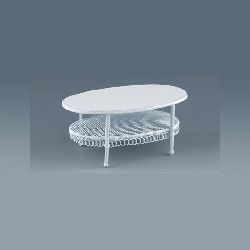 Table basse metal blanc