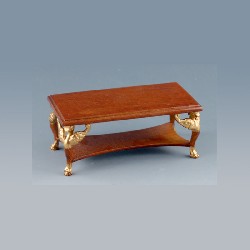 Table basse Empire noyer-or
