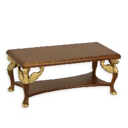 Table basse Empire noyer-or