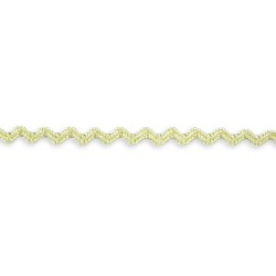 Ruban cranté jaune -2m pour maisons de poupées 1/12