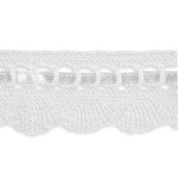 Rideau dentelle ruban satin blanc pour maisons de poupées 1/12
