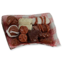 Plateau de chocolats et gâteaux de Noël, Miniatures