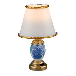 Lampe De Table LED Fleurie Bleue