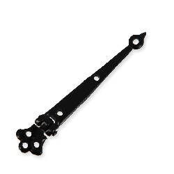 Paire de ferrures en metal noir, Elément de construction pour maison de poupées