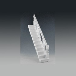 Escalier rampe à droite, blanc