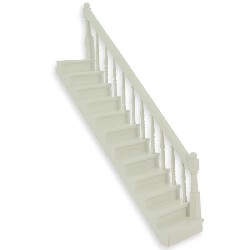 Escalier rampe à droite, blanc