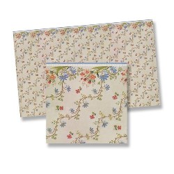 Véritable Papier peint fleuri pour maisons de poupées 1/12