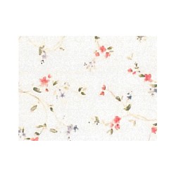 Papier peint imprimé fleurettes rouge, Mur