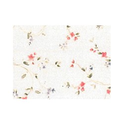 Papier peint imprimé fleurettes rouge