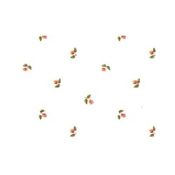 Papier peint imprimé petites cerises fond beige, Mur
