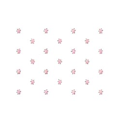 Papier peint imp blanc mini fleurs roses