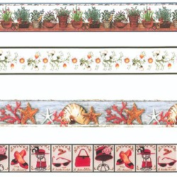 Frises pot de fl, marguer., mer, shoppin pour maisons de poupées 1/12