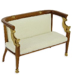 Sofa Empire noyer-or