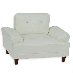 Fauteuil moderne cuir blanc