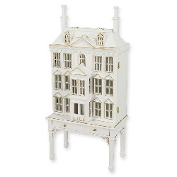 Maison de poupee av table blanc