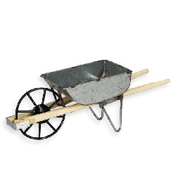 Brouette metal fer blanc 1/12