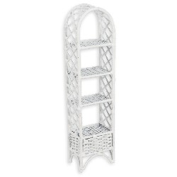 Etagere etroite metal blanc 1/12
