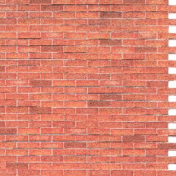 Imitation briques 3D rouge clair pour maisons de poupées 1/12