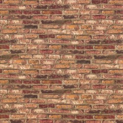 Imitation briques marron imprimé, Mur