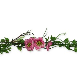 Guirlande de fleurs roses 90cm