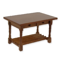 Table de cuisine av tiroirs noyer, Meubles