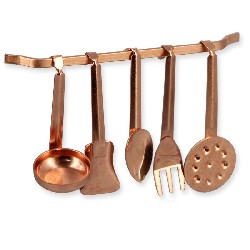 Set 5 ustensiles cuisine sur barre
